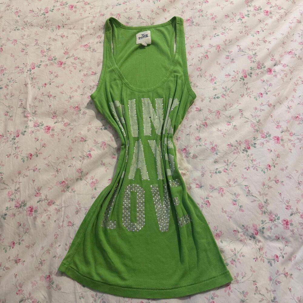 Vintage PINK Victoria’s Secret Bling Tank Top Shirt